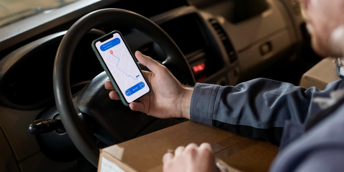 Driver using mobile app for on-demand fuel delivery service
